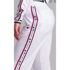 Champion Womens Logo White Track Pants Sz Large